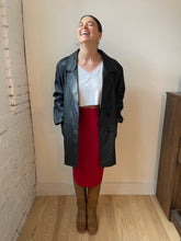 Load image into Gallery viewer, vintage leather trench
