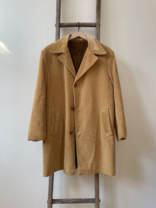 lined corduroy coat w/ heart embroidery