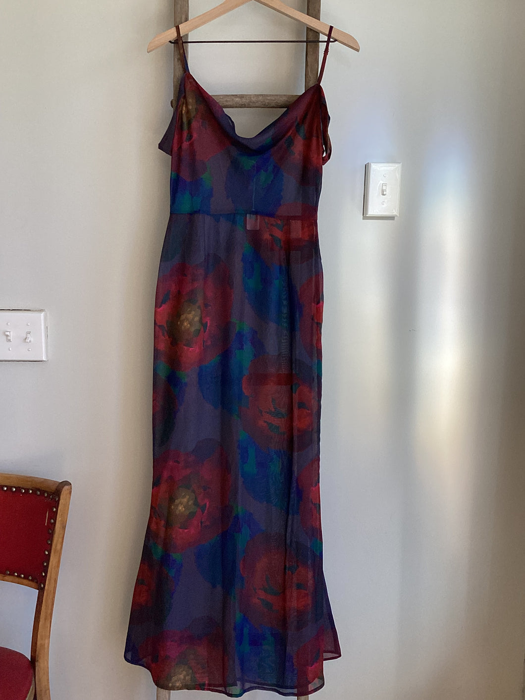 CT impressionist poppy dress