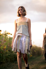 Load image into Gallery viewer, look 3 - suede + button down tie top
