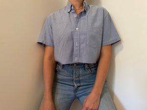 annette cropped button down