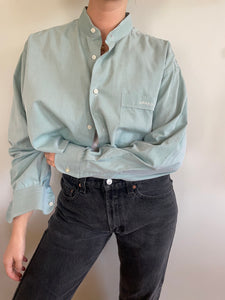 annette cropped button down