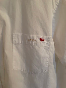 amour hand embroidered button down