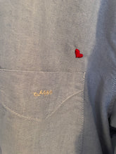 Load image into Gallery viewer, amour hand embroidered button down
