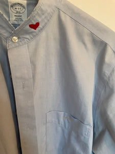 amour hand embroidered button down