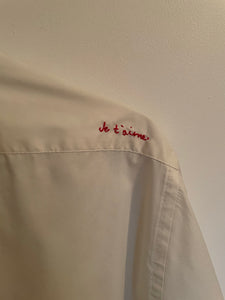 amour hand embroidered button down