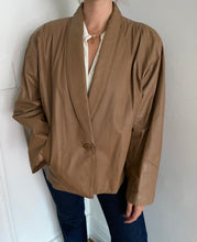 Load image into Gallery viewer, vintage venezia camel leather jacket

