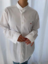 Load image into Gallery viewer, amour hand embroidered button down
