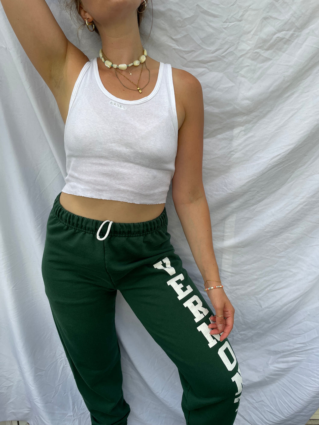 embroidered vermont sweats