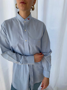 amour hand embroidered button down