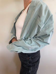 annette cropped button down