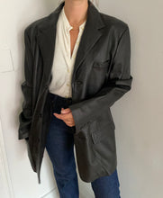 Load image into Gallery viewer, vintage jones ny leather blazer
