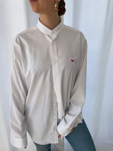 amour hand embroidered button down